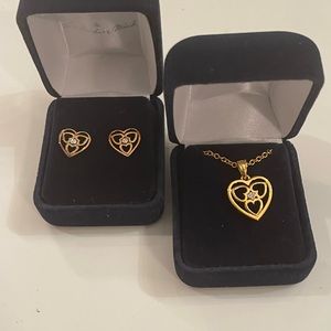 Danbury Mint “daughter I’ll love you forever” necklace and earrings